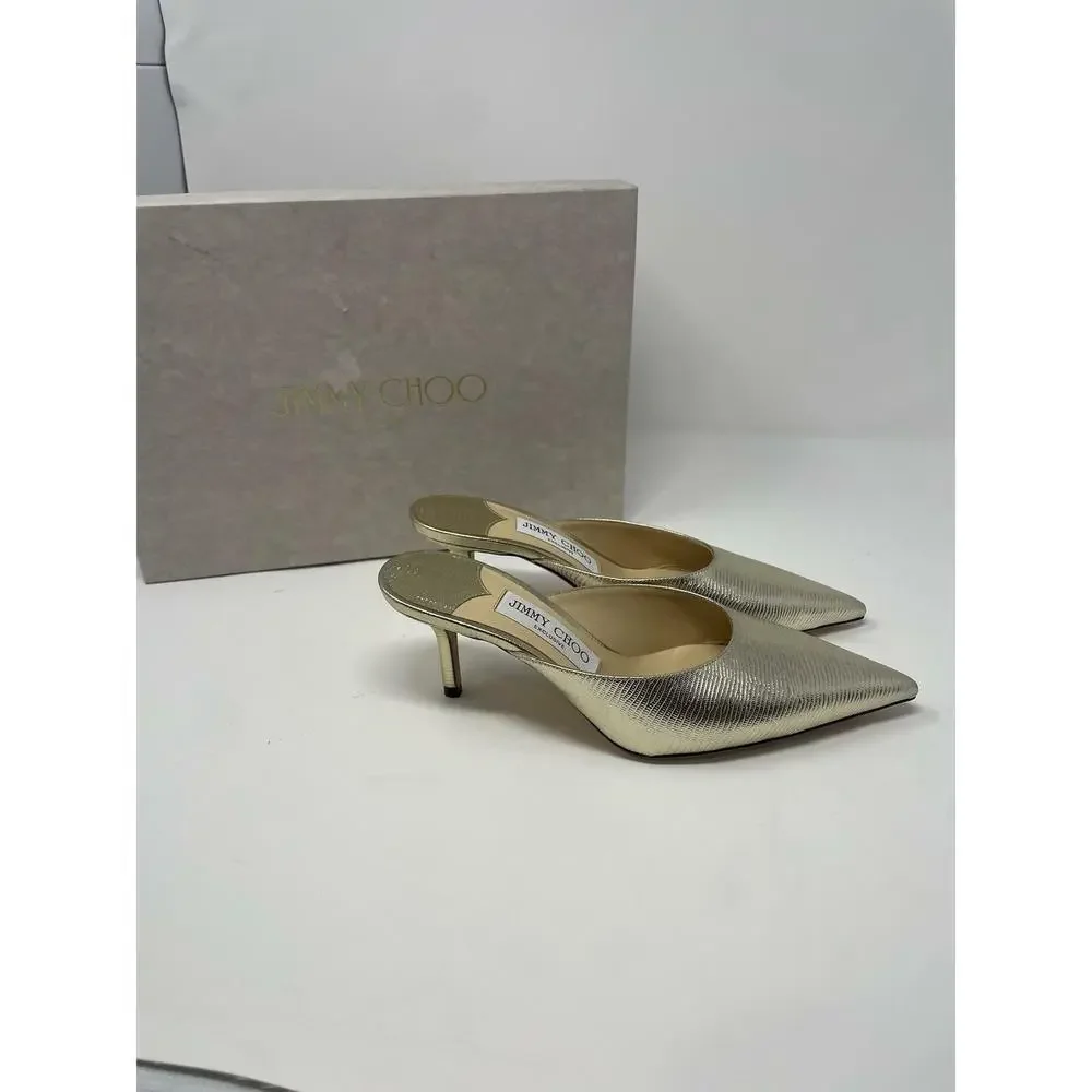 Jimmy Choo Women's Rav 65 Pointed Toe High Heel Mules IT 36 US 6